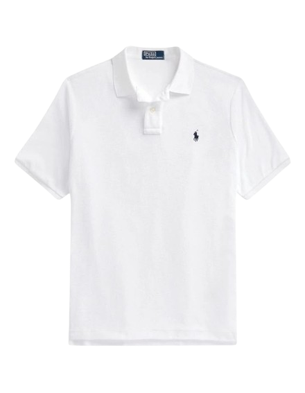 Pique Polo Shirt in white